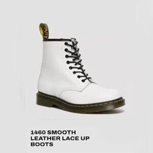 Dr. Martens White 1460 Smooth Leather Lace-up Boots Sz. 7